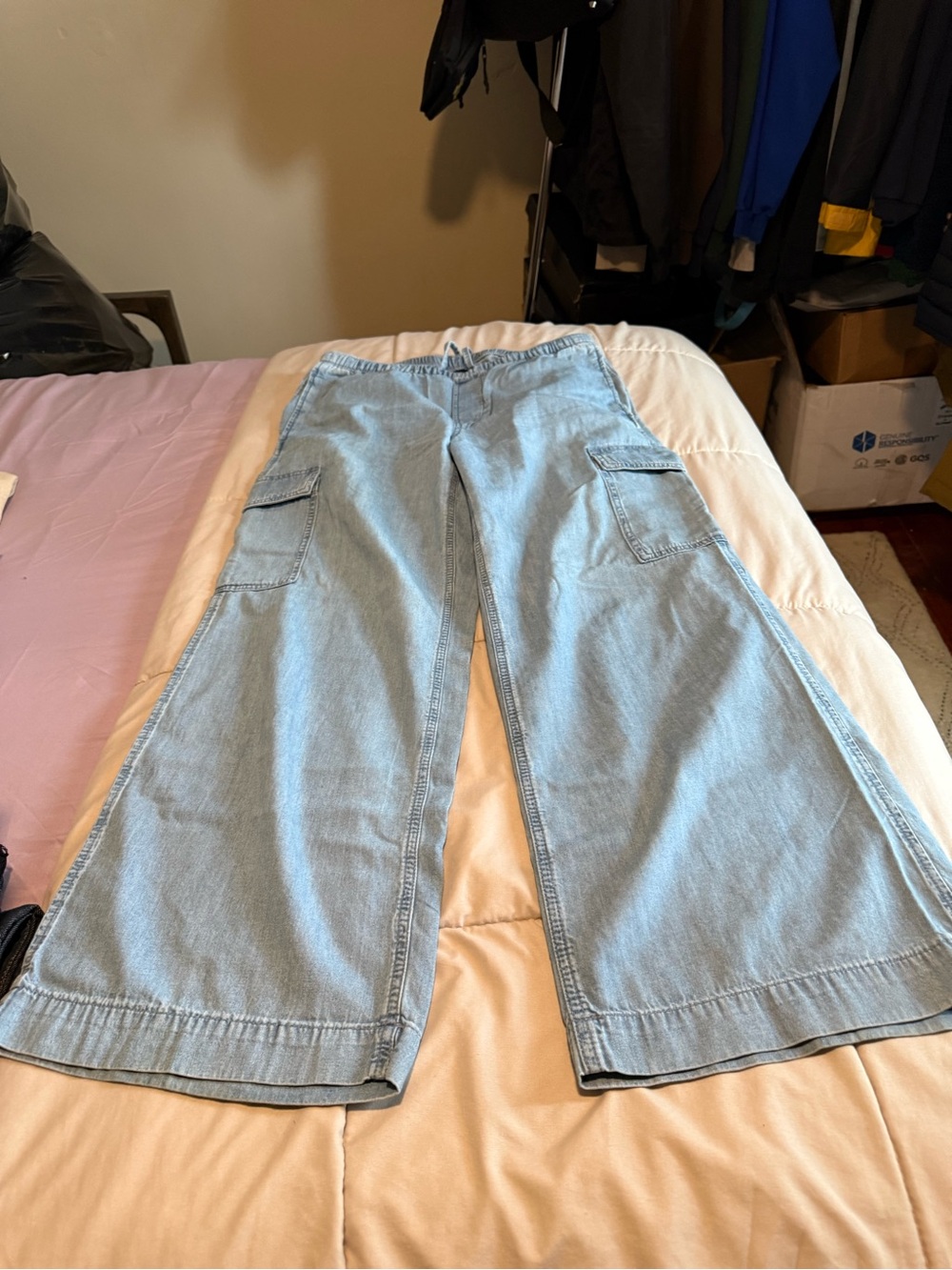 GAP Light Blue Chambray Jogger Pants